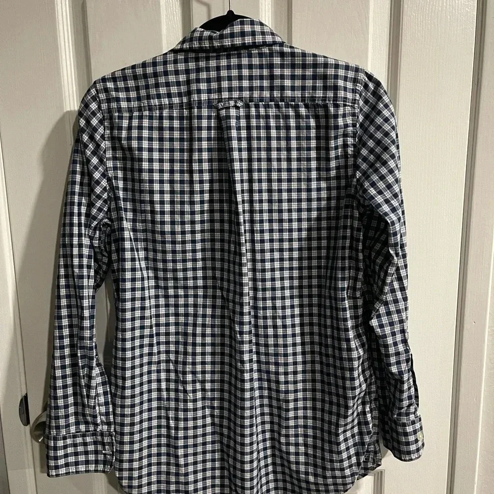 Banana Republic Plaid Long Sleeve Button Down Soft Wash Top XS